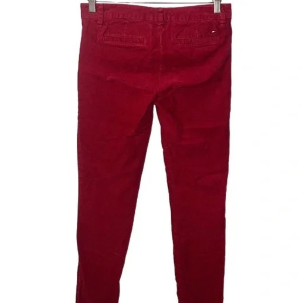 Tommy Hilfiger Women's Straight Leg Corduroy Pants Brick Red Size 10 Euc